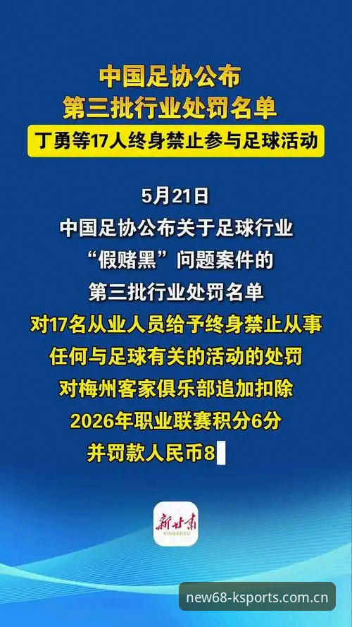 足协第三批禁足名单最新动态：17人终身禁赛，K体育用户热议行业整顿